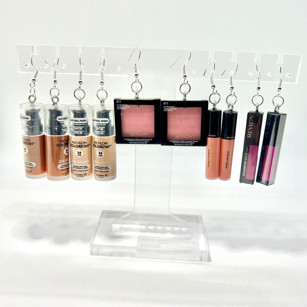 Make Up Earrings - Mini Brands Earrings - Blush Accessories - Foundation
